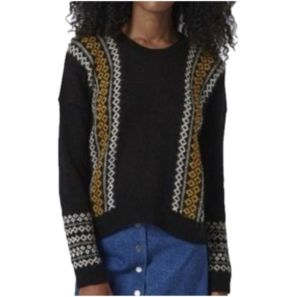 TOPSHOP Women’s Fair Isle Mohair Blend  Sweater